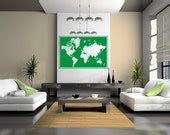 Items similar to World Map Frame Wall Mural Vinyl Decal on Etsy