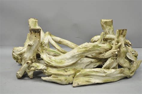 Mid-Century Modern Driftwood Free-Form White Tree Branch Coffee Table Base at 1stDibs | coffee ...