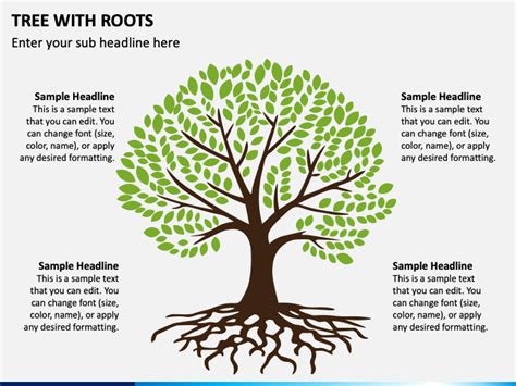 Tree with Roots PowerPoint and Google Slides Template - PPT Slides