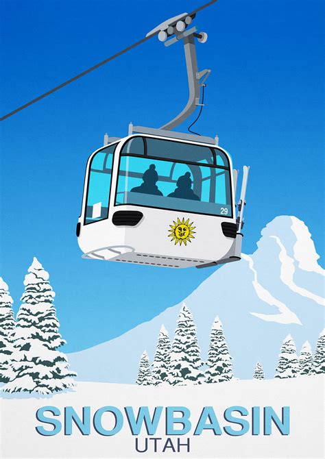 Snowbasin Ski Resort Poster on Behance