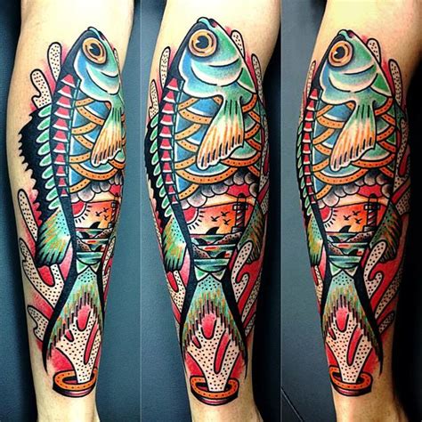 Tropical Fish on leg by Robert Aalbers at Clean Solid Tattoo - Netherlands : r/tattoos