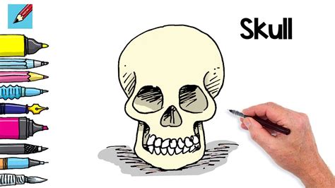 Skull drawing for beginners - advvsera