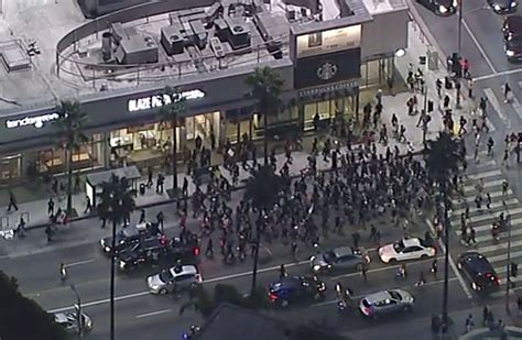 1 hurt, car crashed in fights at Los Angeles protest | WBFF