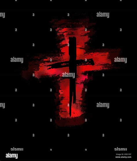 Bloody cross. Vector illustration Stock Vector Image & Art - Alamy