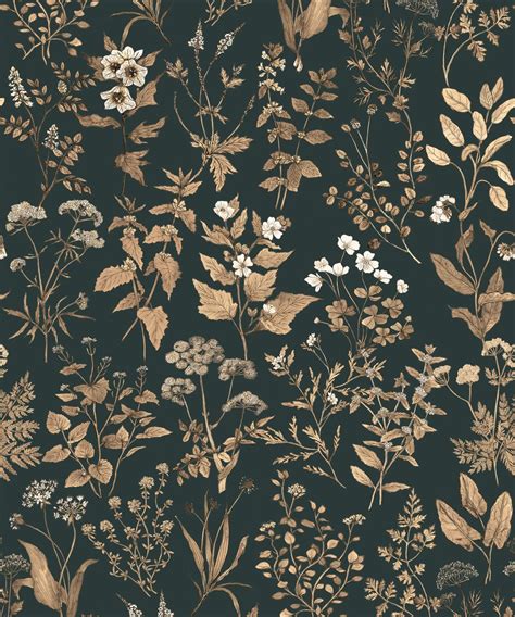 Herbarium Antique • Herbal & Floral Wallpaper • Milton & King