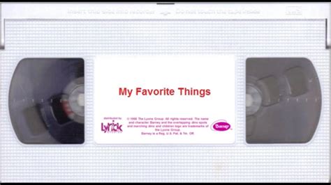 Barney: My Favorite Things 1998 VHS - YouTube