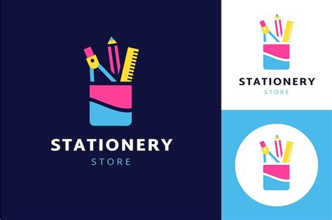 Free Vector | Stationery store logo design template