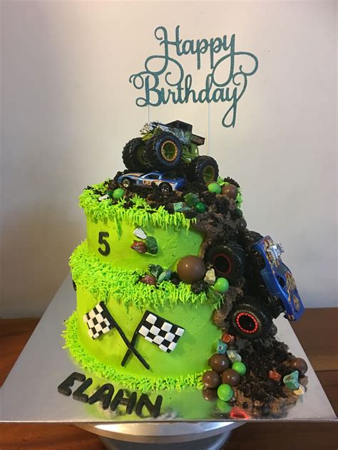 Monster Jam Cake, Monster Truck Birthday Cake, Truck Theme Birthday, 2 ...