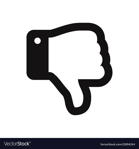 Thumb down icon Royalty Free Vector Image - VectorStock