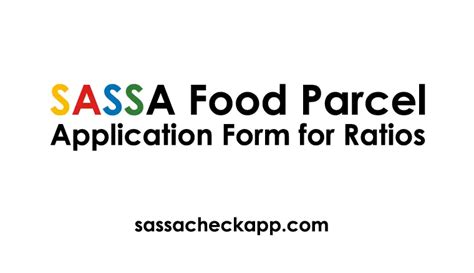 SASSA Food Parcel Application Form for South Africans