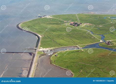 Hallig Hooge, Aerial Photo of the Schleswig-Holstein Wadden Sea ...