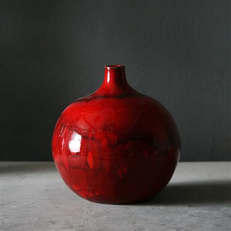 Handmade ceramic vase Red pottery vase Home décor Vases | Etsy