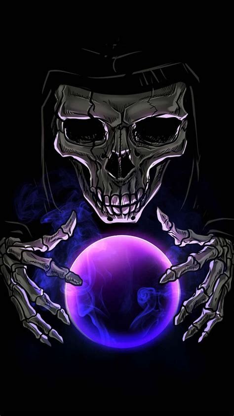 Technology Skull, Neon Art Skull, Magic Neon Skull Wallpapers HD 4K for ...