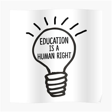 Poster « L'éducation est un droit humain », par art-foreveryone | Redbubble