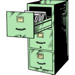 Vector drawing of two drawers | Free SVG