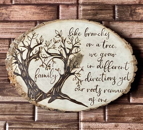 FAMILY TREE ART Wood Wall Art Wood Burning Art Family Tree | Etsy