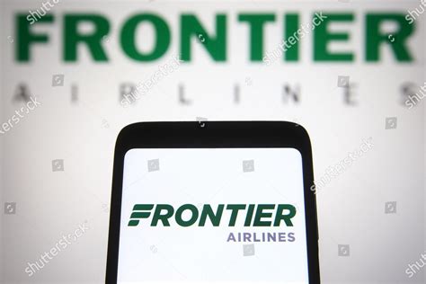 This Photo Illustration Frontier Airlines Logo Editorial Stock Photo ...