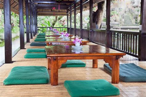 Traditional low dining tables with pillows in Bali, Indonesia. #travel #explore #indonesia #bali ...