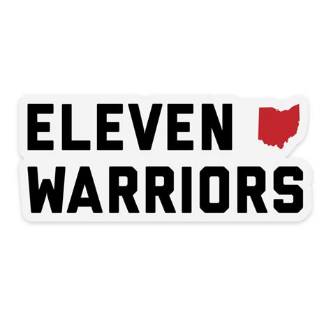 Eleven Warriors Clear Sticker – Eleven Warriors Dry Goods