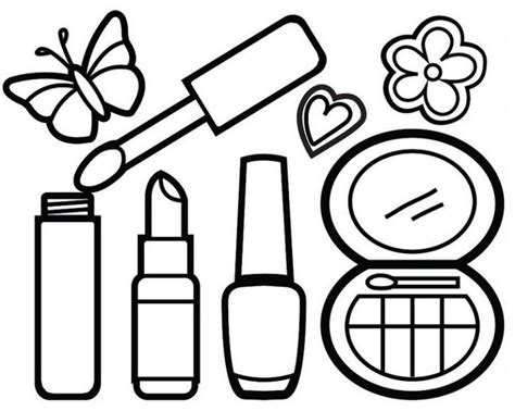 awesome makeup kit coloring page for your little princess | Coloring pages, Coloring pages for ...