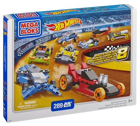 Mega Bloks Hot Wheels Super Race Set (8 Cars Pack) , New, Free Shipping ...