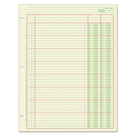 Columnar Analysis Pad, 2 Column, 8 1/2 x 11, Single Page Format, 50 Sheets/Pad, 12/Carton ...