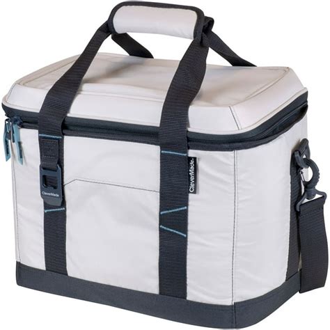 CleverMade Collapsible Soft Cooler Bag Tote - Insulated 30 Can Leakproof Small Cooler Box with ...