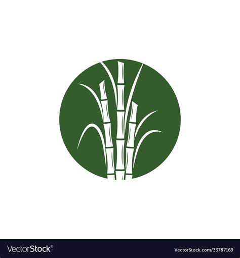 Sugar cane logo template symbol Royalty Free Vector Image