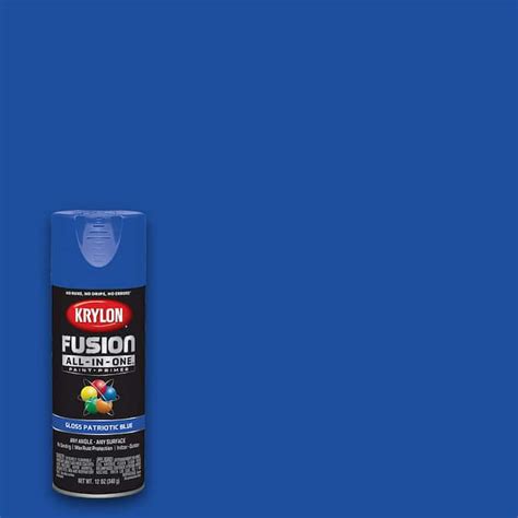 Krylon FUSION ALL-IN-ONE Gloss Patriotic Blue Spray Paint and Primer In One (NET WT. 12-oz) in ...