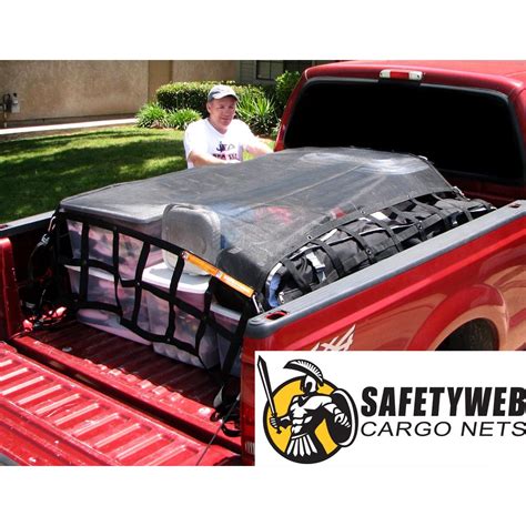 SafetyWeb Cargo Net: Truck Cargo Net, Adjustable, Certified, Attacehmnt Straps Included ...