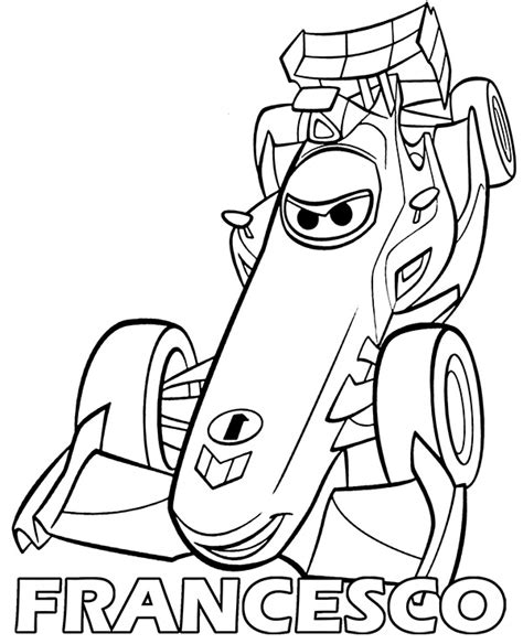 Cars 2 Francesco Coloring Pages Coloring Pages