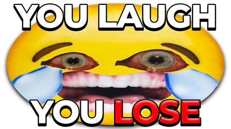 you laugh you lose meme reaction - YouTube