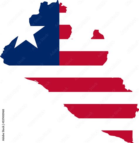 Liberia Map Flag. Liberian Border Boundary Country Shape Nation ...