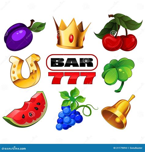 Slot machine icons. stock photo. Image of money, icon - 31179094