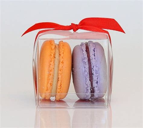 Items similar to Custom Wedding Favor Boxes - Two French Macarons - Sold in Set of 10 Boxes on Etsy