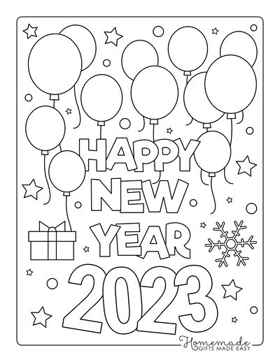 2023 New Year Coloring Pages – Get New Year 2023 Update