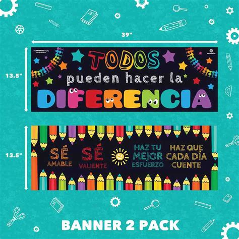 Spanish Classroom Posters, Classroom Banner, School Hallways, Make A Difference, Elementary ...