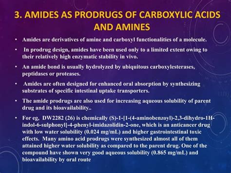 Rationale of prodrug design and practical considertions of prodrug design