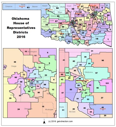 Map of Oklahoma House of Representatives Districts 2016