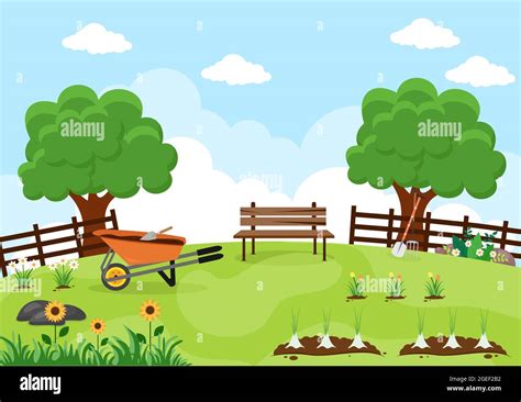 Vector Garden Background