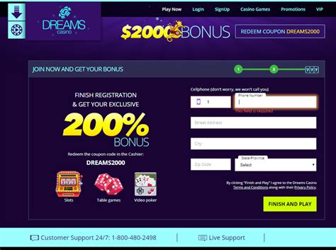 Dreams Casino Promo Codes for $25 No Deposit Bonus Dec 2024