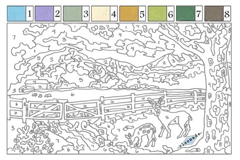 Free Printable Landscape Paint By Numbers - Free Printable Templates