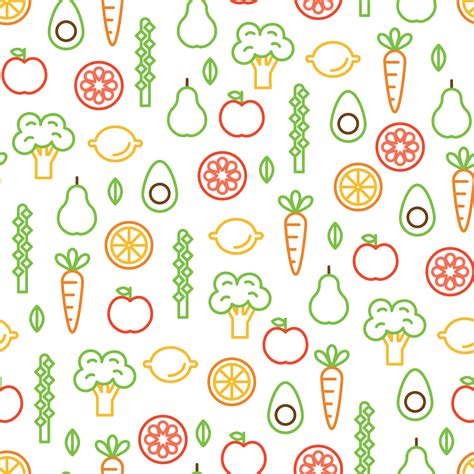 Colorful Food Pattern 420342 Vector Art at Vecteezy