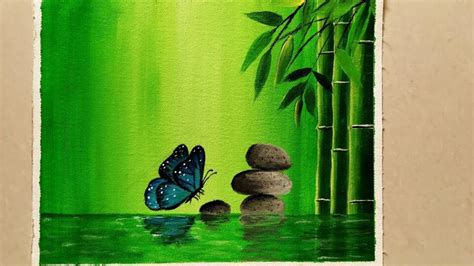 Step by Step Acrylic Painting on Canvas for Beginners/ Nature Scenery ...