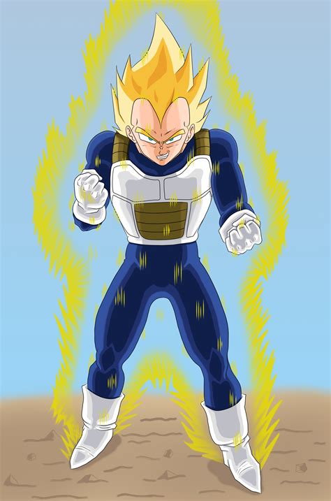 ArtStation - Vegeta First Time Super Saiyan