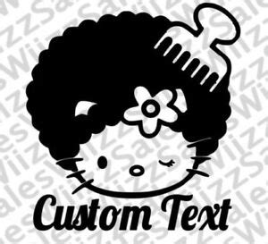 Hello Kitty Afro ,Custom ,Vinyl Decal,Sticker for Cars,Windows,Laptops and more | eBay