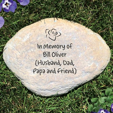 Any Message Engaged Memorial Garden Stone | GiftsForYouNow