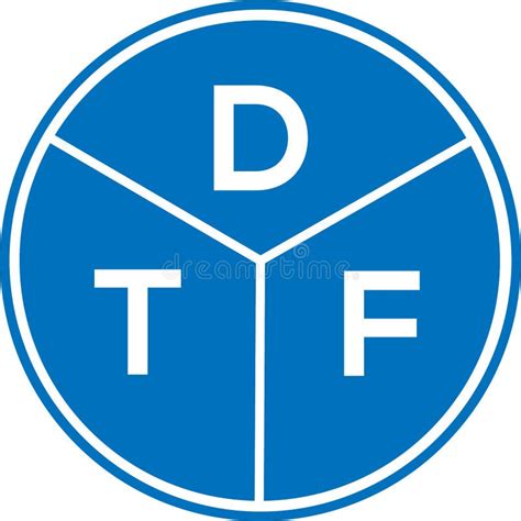 DTF Letter Logo Design on White Background. DTF Creative Circle Letter ...