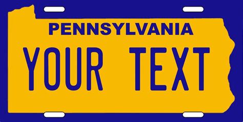 PENNSYLVANIA / PA PERSONALIZED License Plate VINTAGE REPLICA PA LICENSE ...