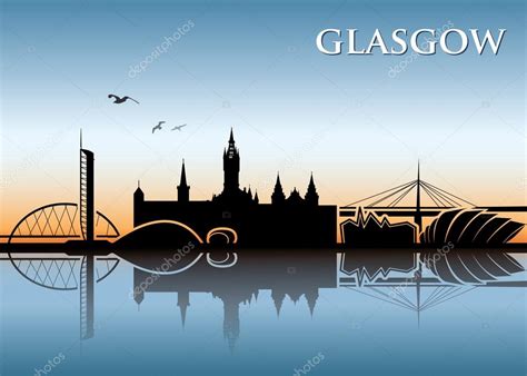 Glasgow skyline silhouette — Stock Vector © I.Petrovic #86124260